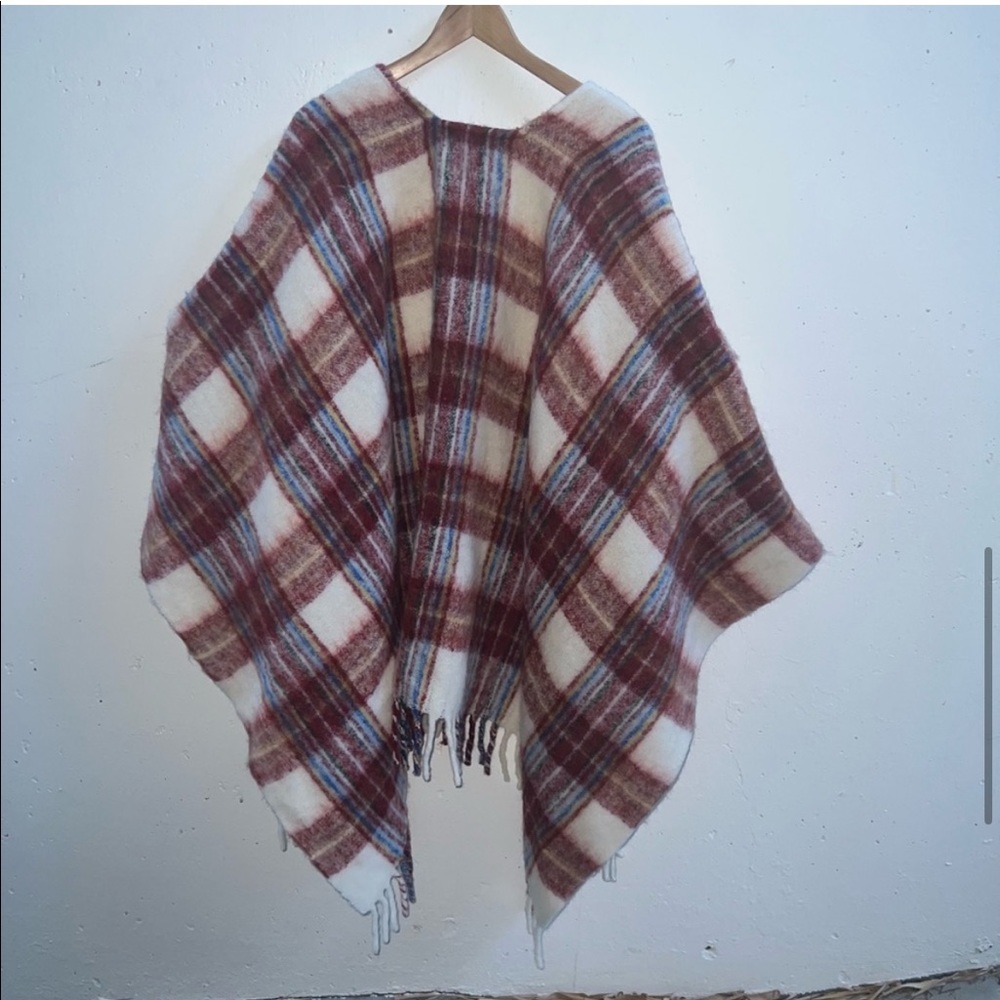 Doen Ember Wrap Poncho In Greenwhich Plaid One Size - Picture 5 of 7